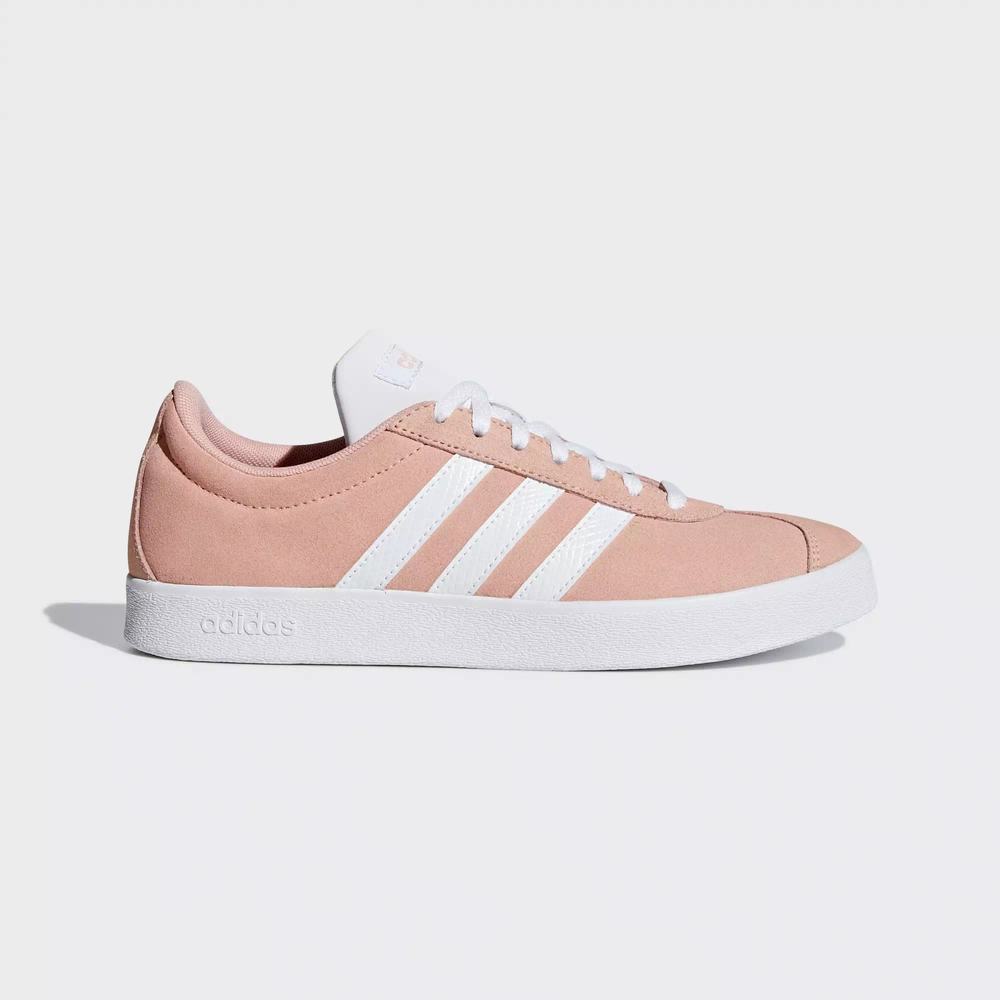 Adidas VL Court 2.0 Tenis Rosas Para Mujer (MX-40345)